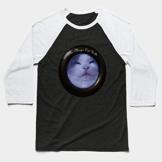 The Magic Cat Ball Baseball T-Shirt by Collage Garage Gifts